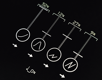 Digital audio control module displaying a layout style identical to the main homepage console.